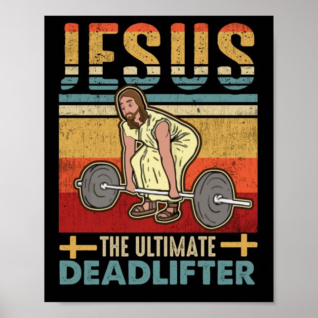 Poster Jesus, o último ginásio Engraçado do Deadlifter (Frente)