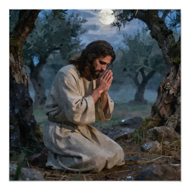 Póster Jesus Orando (Frente)