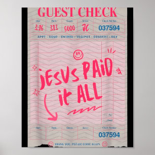 Poster Jesus Pagou Tudo Engraçado Bíblia Cristã Faith Ver