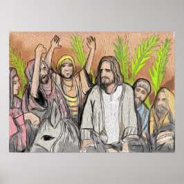 Poster Jesus Palm Domingo