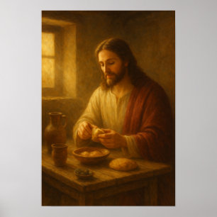 Poster Jesus Partindo o Pão