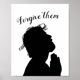 Poster Jesus Perdoe-Lhes A Arte De Muro Cristã SVG