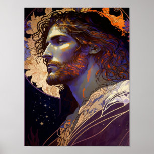 Poster Jesus por Mucha AI — Arte Gerada