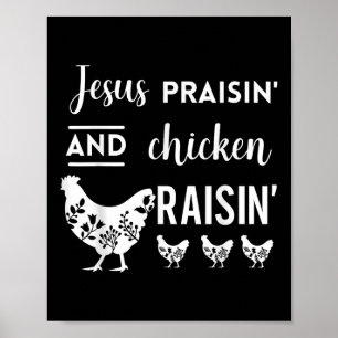 Poster Jesus Praisin E Frango Levantam Uma Engraçada Agri