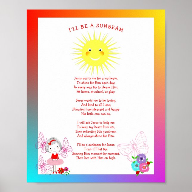 Poster Jesus Quer Que Eu Dê Uma Foto De Raio De Sol (Frente)