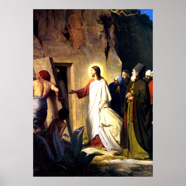 Poster Jesus Raising Lazarus do Morto (Frente)