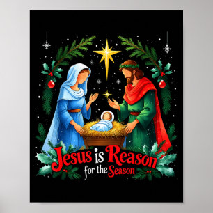 Poster Jesus Razão Para A Temporada Natal Natividade