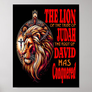 Poster Jesus Religioso O Leão De Judah Stoic Cita Homens