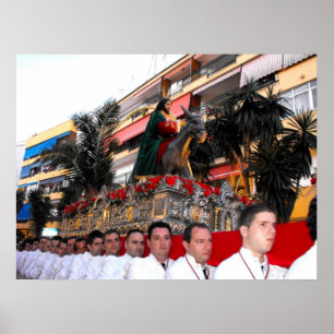 Póster Jesus rides a donkey, Palm Sunday