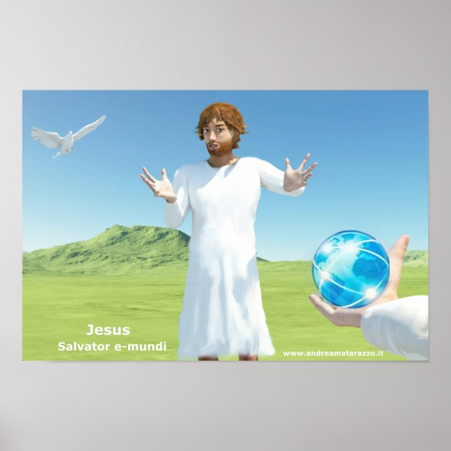 Poster Jesus Salavator e - mundi (Frente)