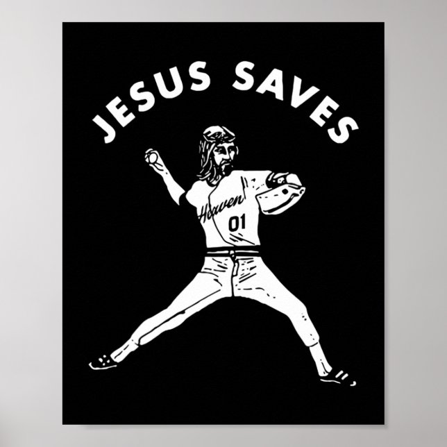 Poster Jesus salva camisa fé cristã religiosa beba (Frente)