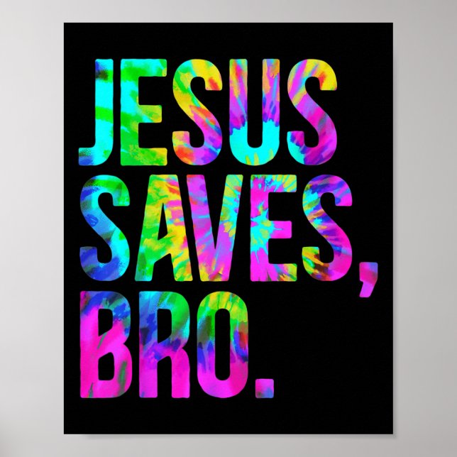 Poster Jesus Salva Irmão, Fé Religiosa Cristã Acredite (Frente)