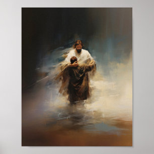 Poster Jesus salva Peter - Bíblia digital verso