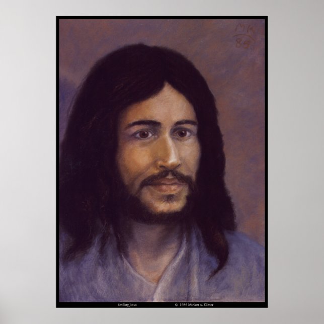 Poster Jesus sorridente, imagem de Jesus judeu (Frente)