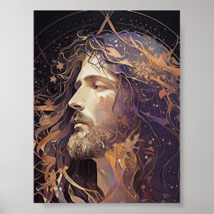 Poster Jesus Stainted Glass