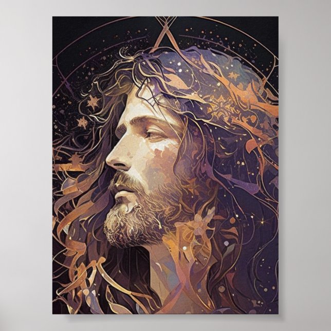 Poster Jesus Stainted Glass (Frente)