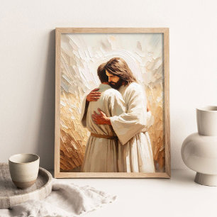 Poster Jesus Te Ama, Arte Cristã, Abraços de Jesus Cristo