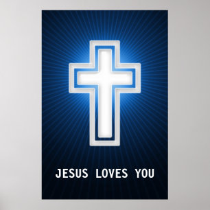 Poster Jesus te ama   Cruz religiosa