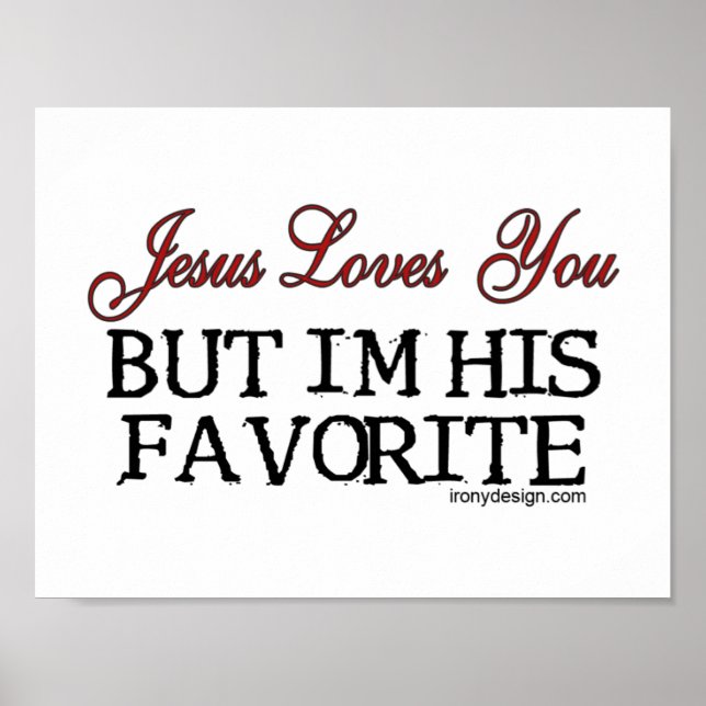 Póster Jesus Te Ama Favorito (Frente)