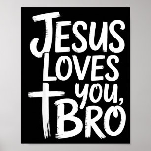 Poster Jesus Te Ama Irmão Cristão Religioso 