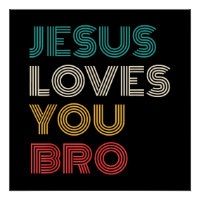 Jesus Te Ama Irmão, Faith Cristã Engraçado Retro