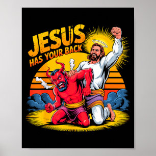 Poster Jesus Tem Seu Apoio Fé Cristã 