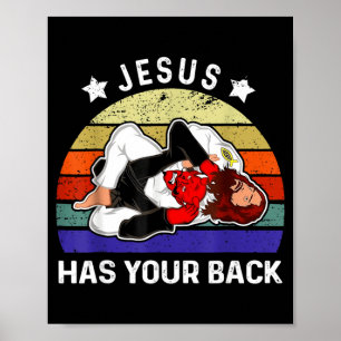 Poster Jesus Tem Seu Apoio Jiu Jitsu Grappling vs Diabo