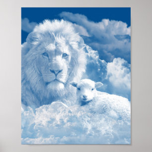 POSTER JESUS THE LAMB AND JESUS THE LION