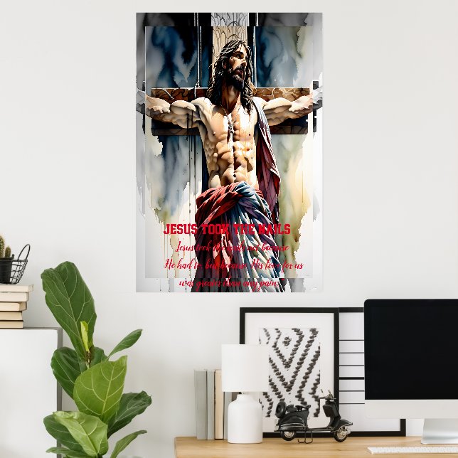 Poster Jesus tirou as unhas (Escritório em casa)