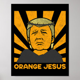 Poster Jesus Trump Torna o Excelente Americano Trump 2024