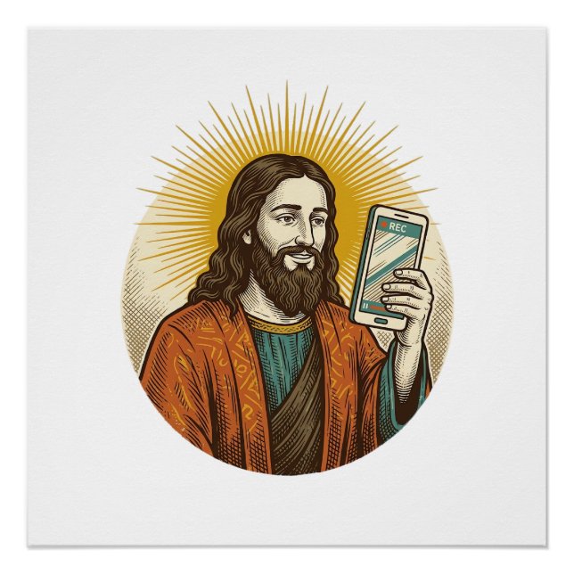 Póster Jesus Vídeo Acidental Em vez de Câmera de Foto Fai (Frente)