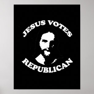 Póster Jesus vota o republicano -