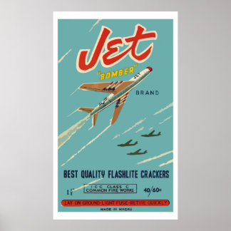 Póster Jet Bomber (Vintage Chinese Firecracker)