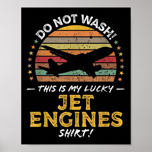 Poster Jet Engines Aviões Funny Cote Gráfico (Frente)