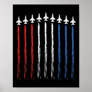 Poster Jets Us Flag Independence 4 De julho Pat