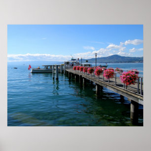 Póster Jetty no Lago Genebra