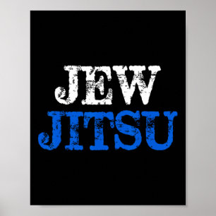 Poster Jew Jitsu Funny Jewate Karate Holiday Pun
