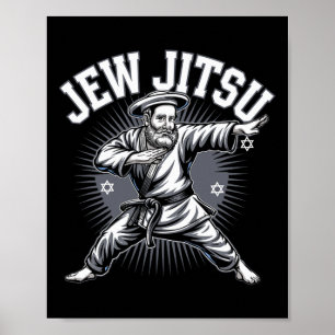 Poster Jew Jitsu Karate Hanukkah Jiu Jitsu Artes Marciais