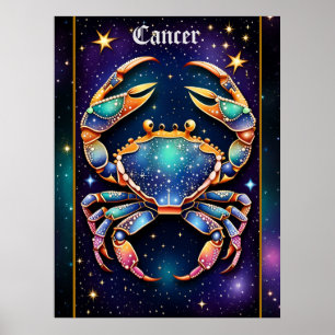Poster Jewel Galaxy Zodiac Cancer