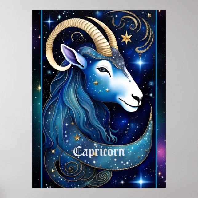 Poster Jewel Galaxy Zodiac Capricorn (Frente)