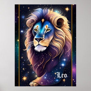 Poster Jewel Galaxy Zodiac Leo