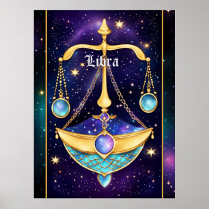 Poster Jewel Galaxy Zodiac Libra