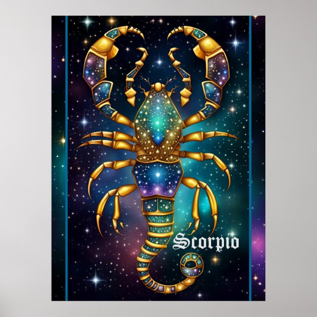 Poster Jewel Galaxy Zodiac Scorpio (Frente)