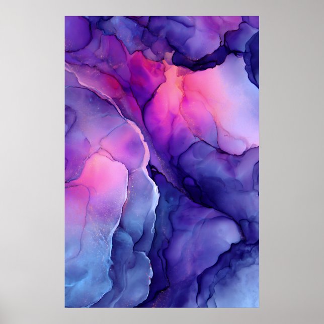 Poster Jewel Tone Fluid Resin Nebula Glow (Frente)