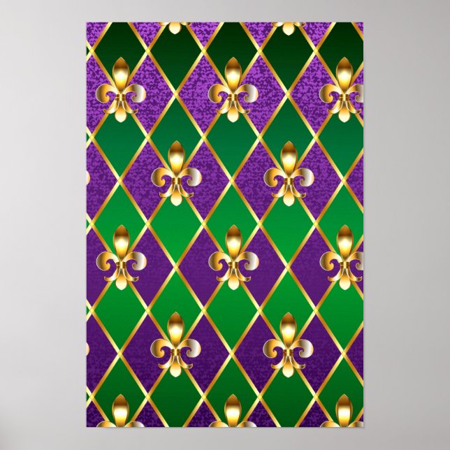 Poster Jewelry Background Mardi Gras (Frente)