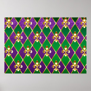 Poster Jewelry Background Mardi Gras