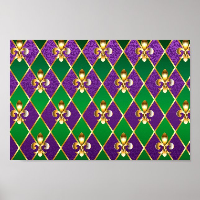 Poster Jewelry Background Mardi Gras (Frente)
