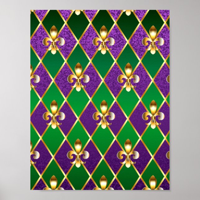 Poster Jewelry Background Mardi Gras (Frente)