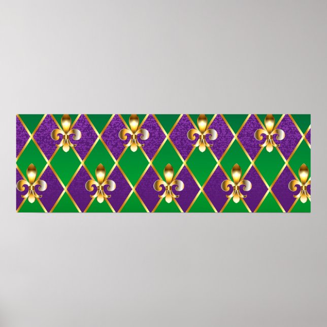 Poster Jewelry Background Mardi Gras (Frente)