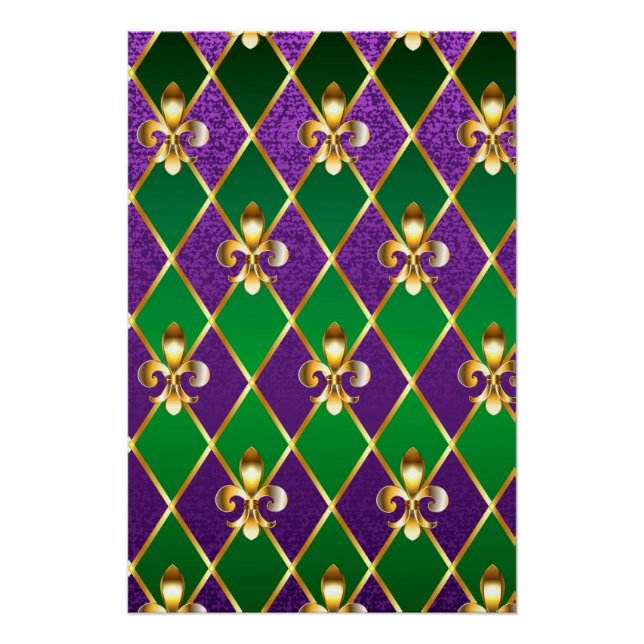 Póster Jewelry Background Mardi Gras (Frente)